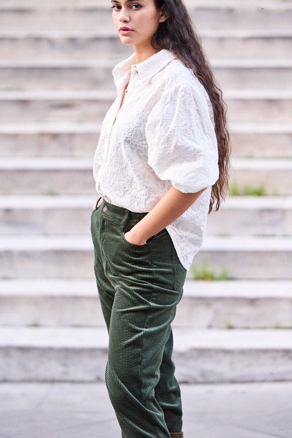 Chemise Catane blanche brodée