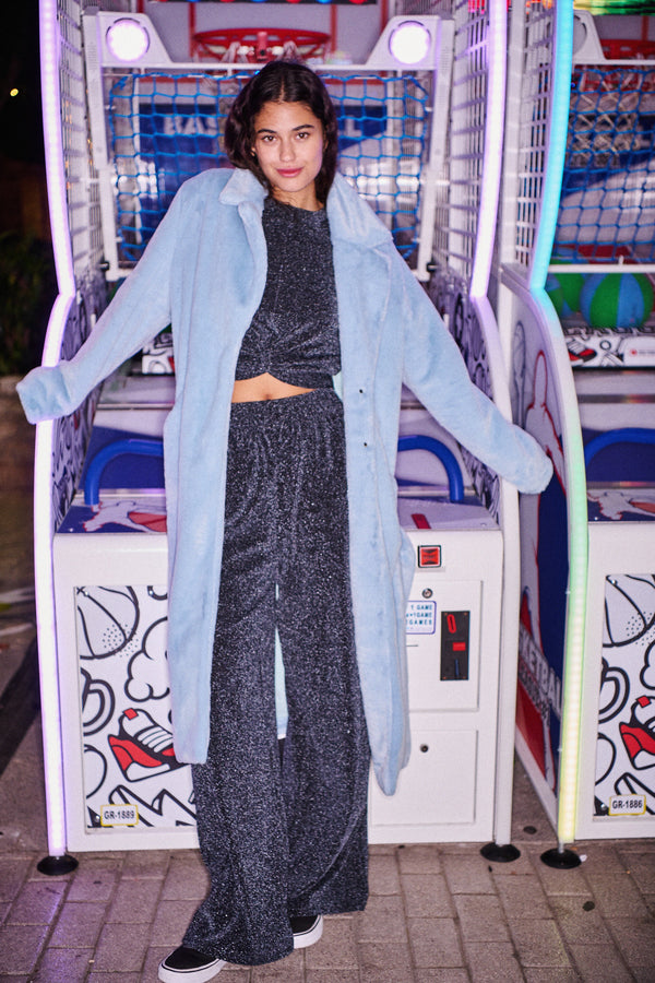 Pantalon Pamar en lurex pailleté