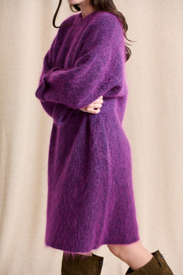 Robe en mohair Roxi violette