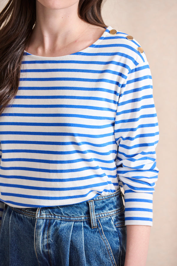 T-shirt marinière Toscane bleu
