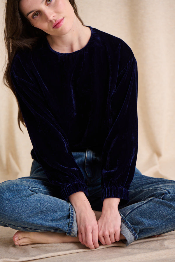 Blouse Basile bleu marine