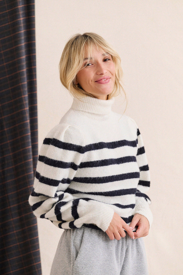 Pull Malory rayures noires