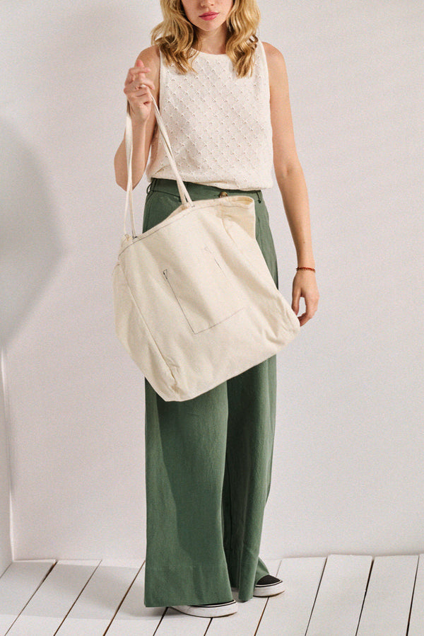 Sac Ava en coton écru
