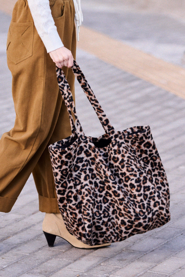 Sac Ava en lainage Léopard