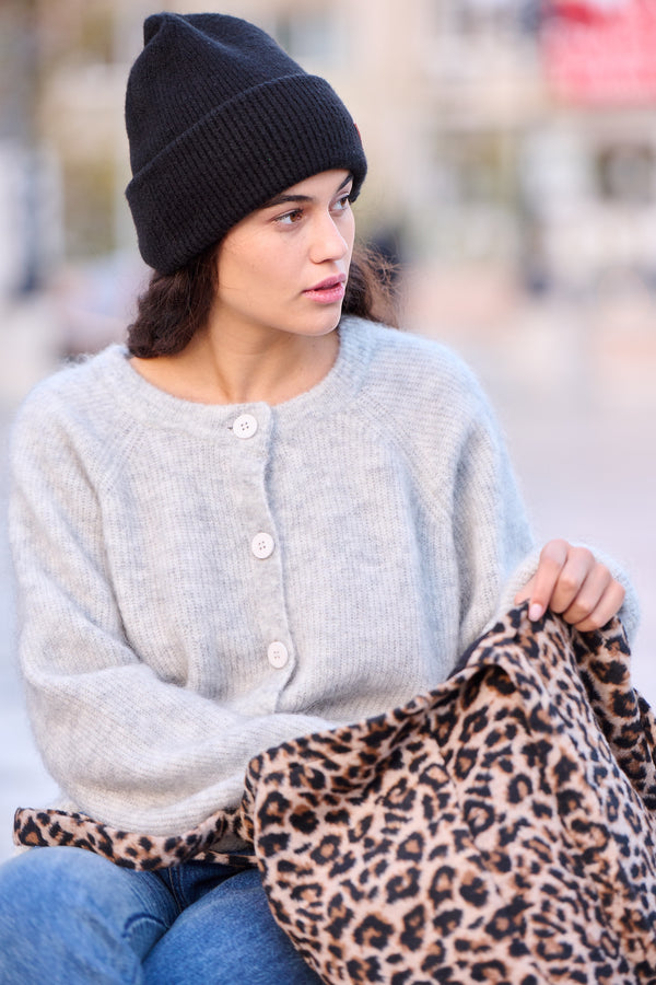 Gilet en mohair Lipa gris