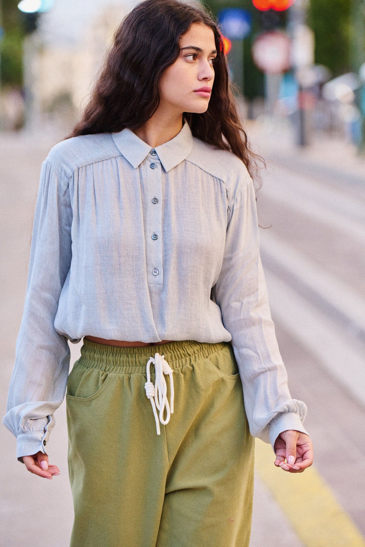Pantalon Primo vert olive