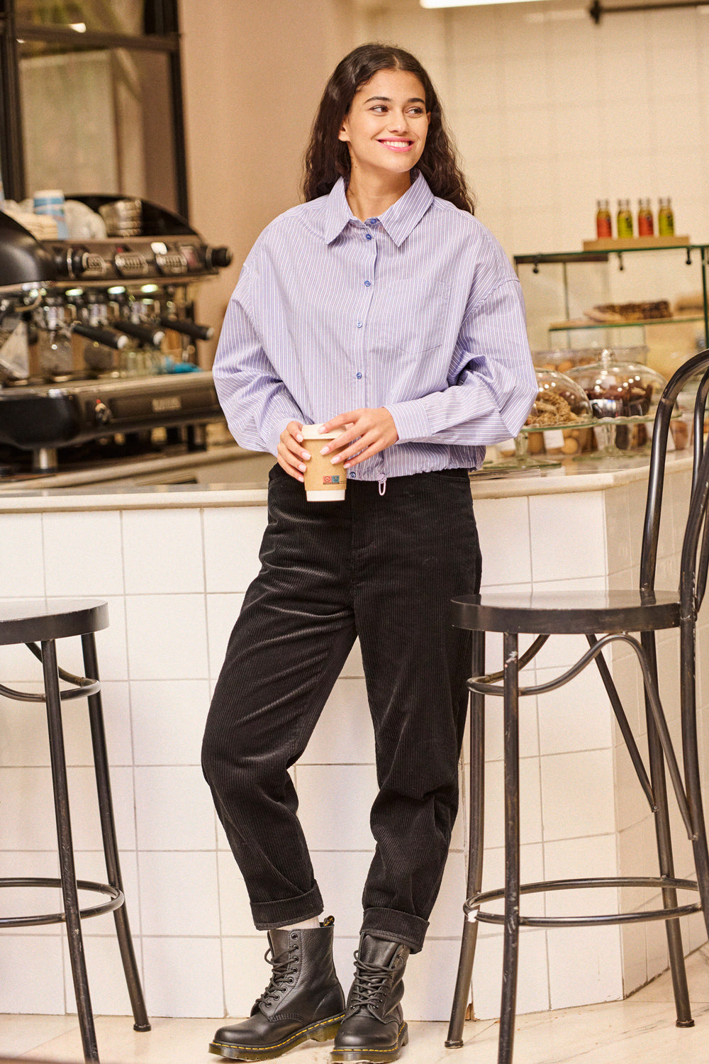 Pantalon Pino en velours noir