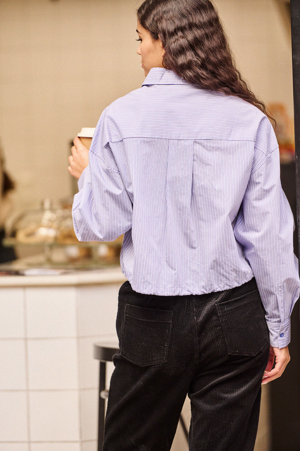 Pantalon Pino en velours noir