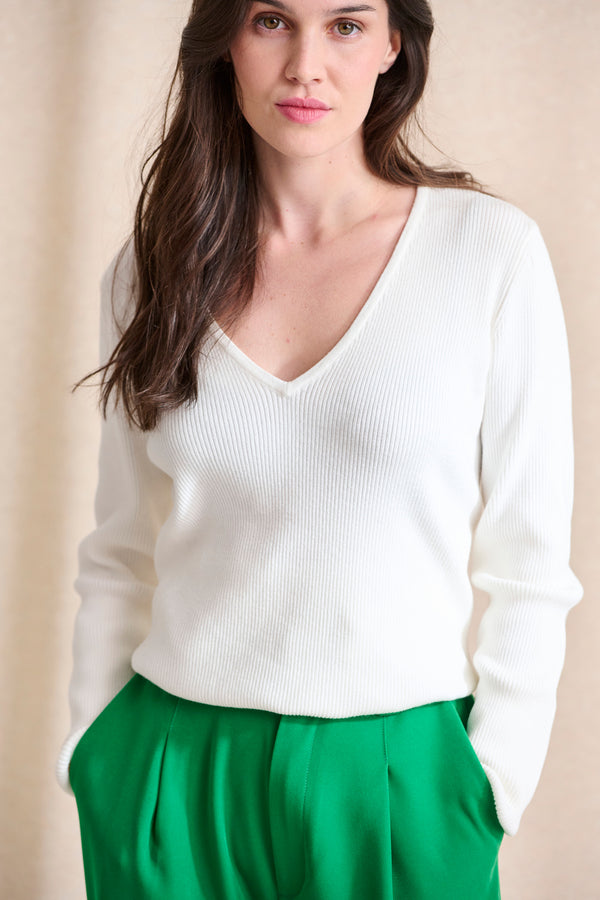 Pull Mendie blanc