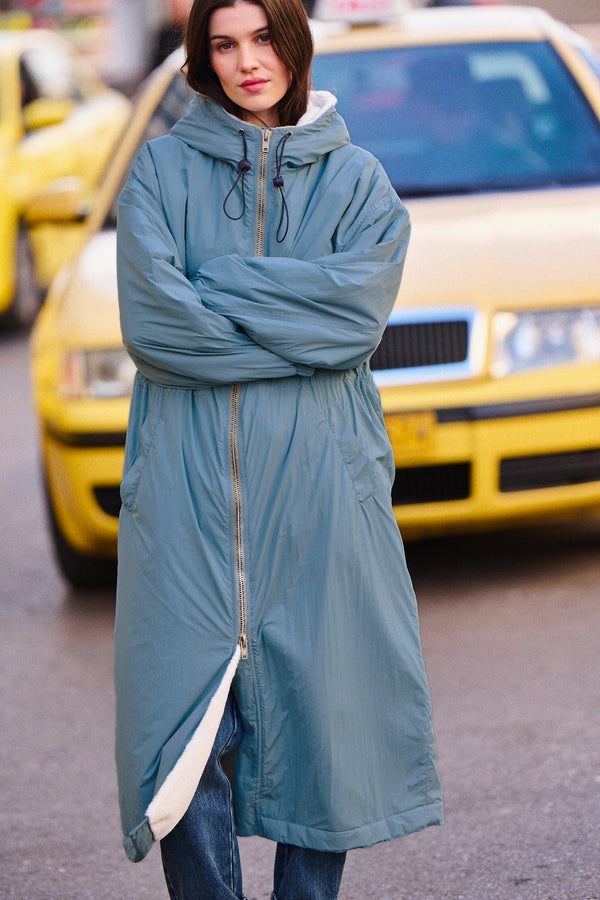 Parka Gilen bleu acier