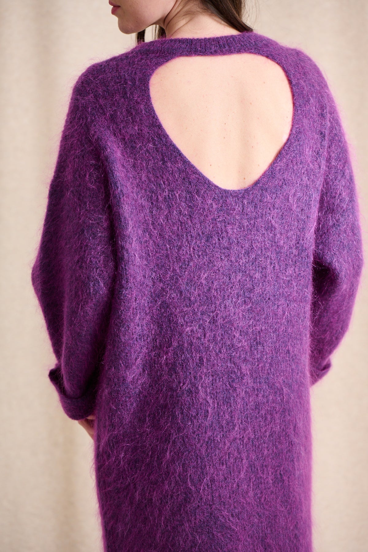 Robe en mohair Roxi violette