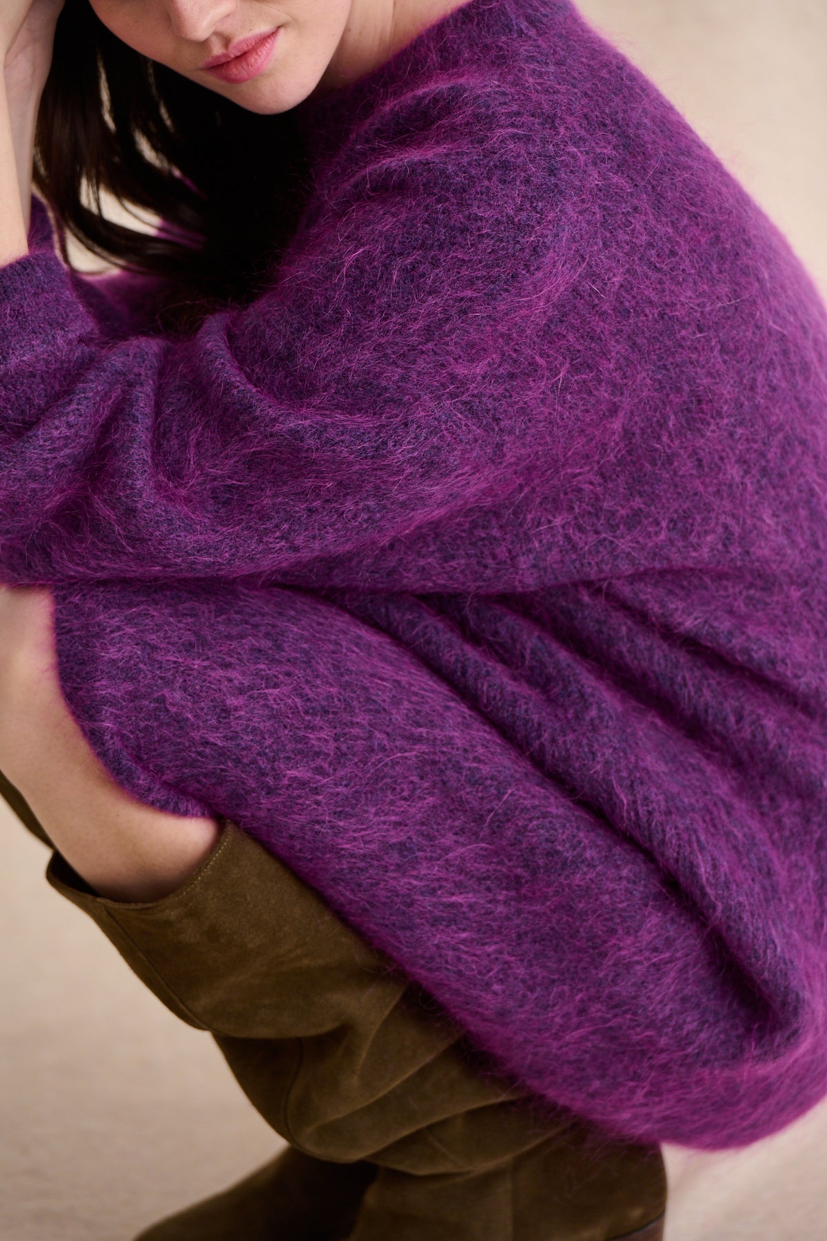 Robe en mohair Roxi violette