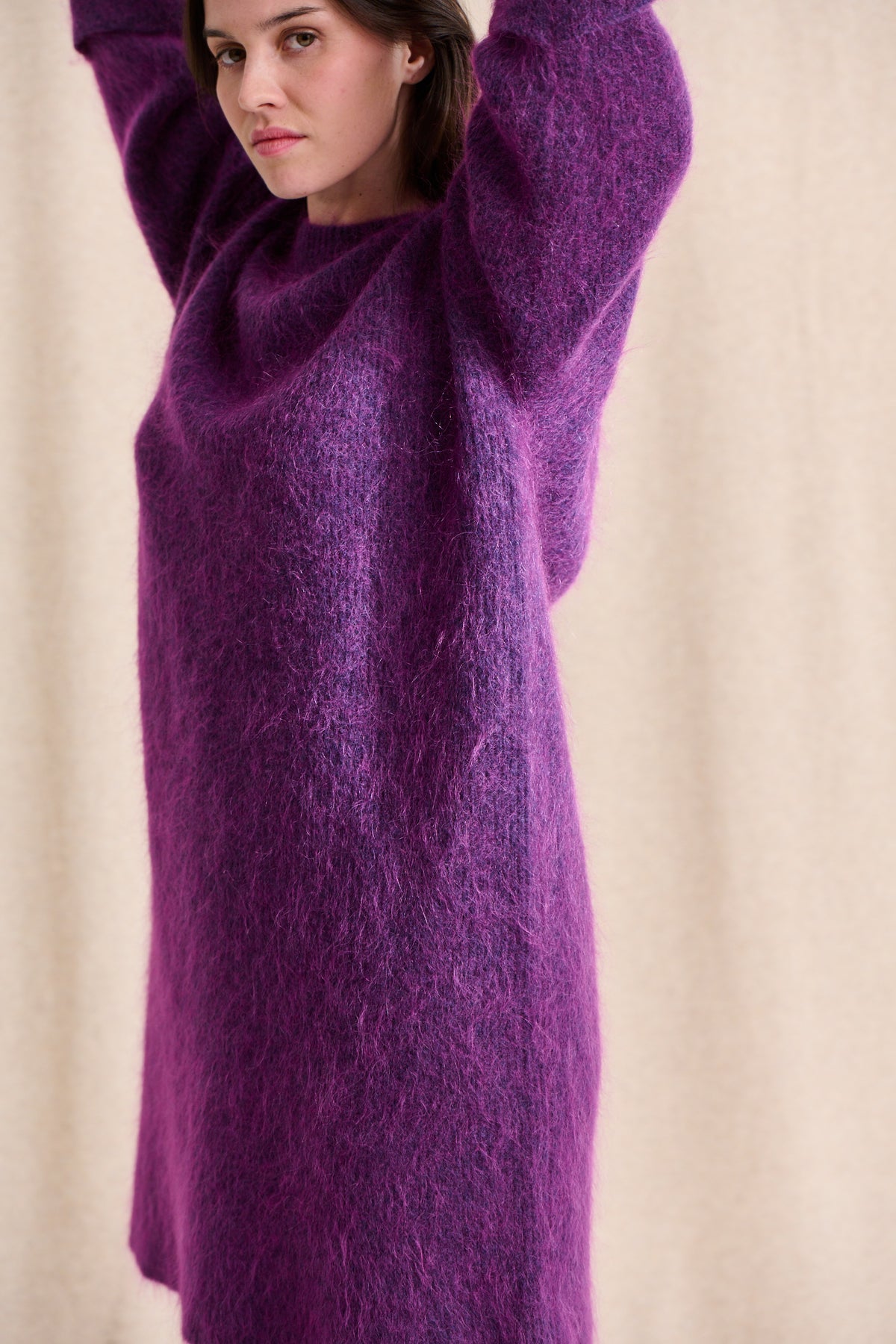 Robe en mohair Roxi violette
