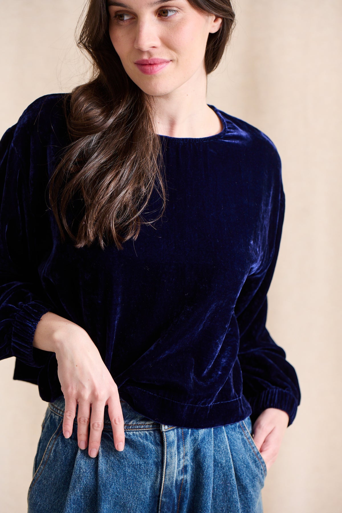 Blouse Basile bleu marine