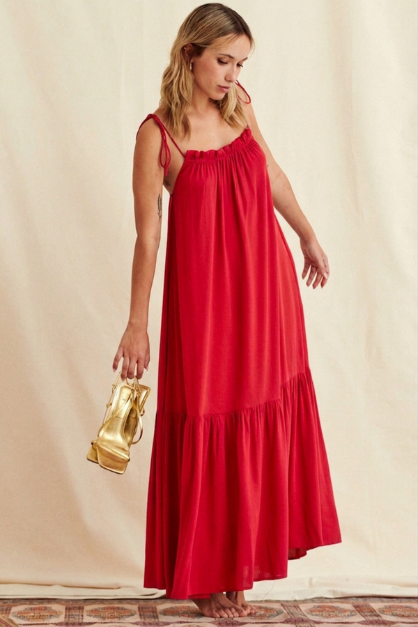 Raja red dress