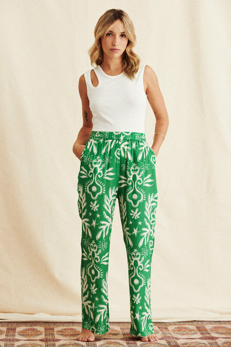 Pantalon Paulina • Folk Vert