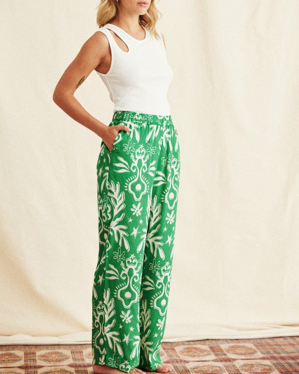 Pantalon Paulina • Folk Vert