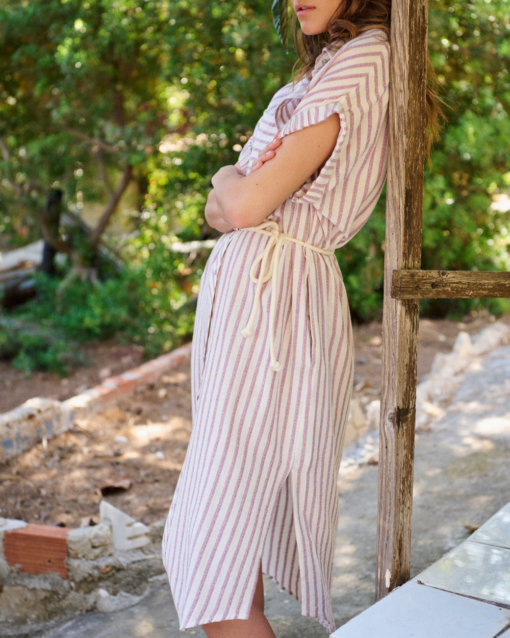 Robe Roxanne rayures violettes