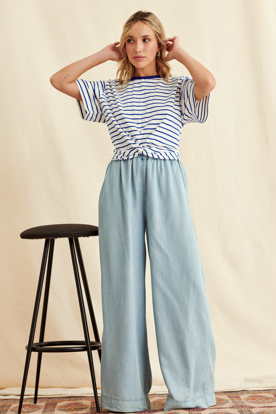 T-shirt Twisty rayures bleues