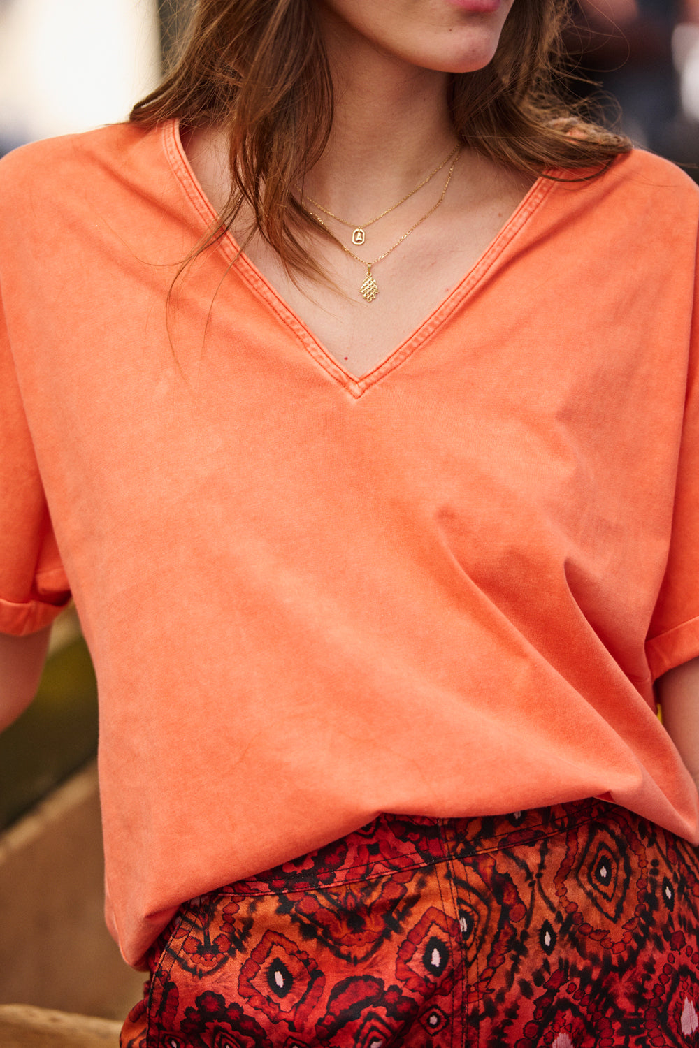 T-shirt Teddy orange