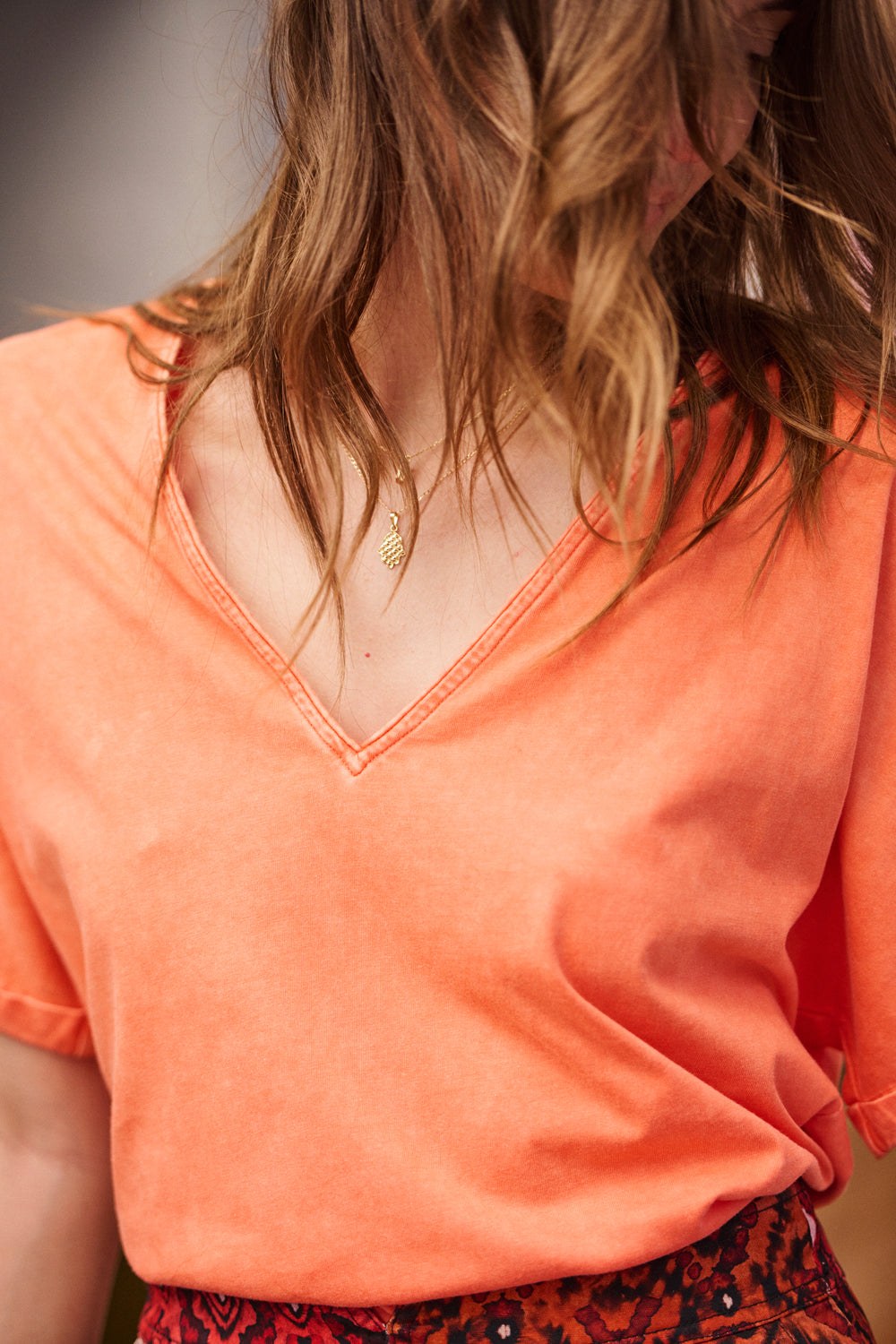 T-shirt Teddy orange
