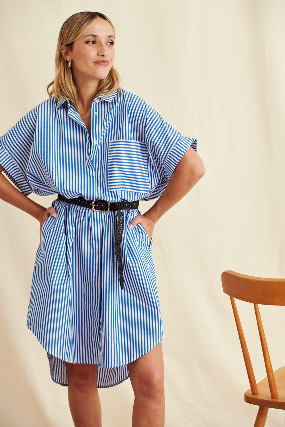 Robe Raima rayures bleues