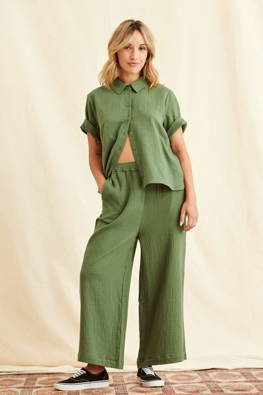 Pantalon Poppi vert