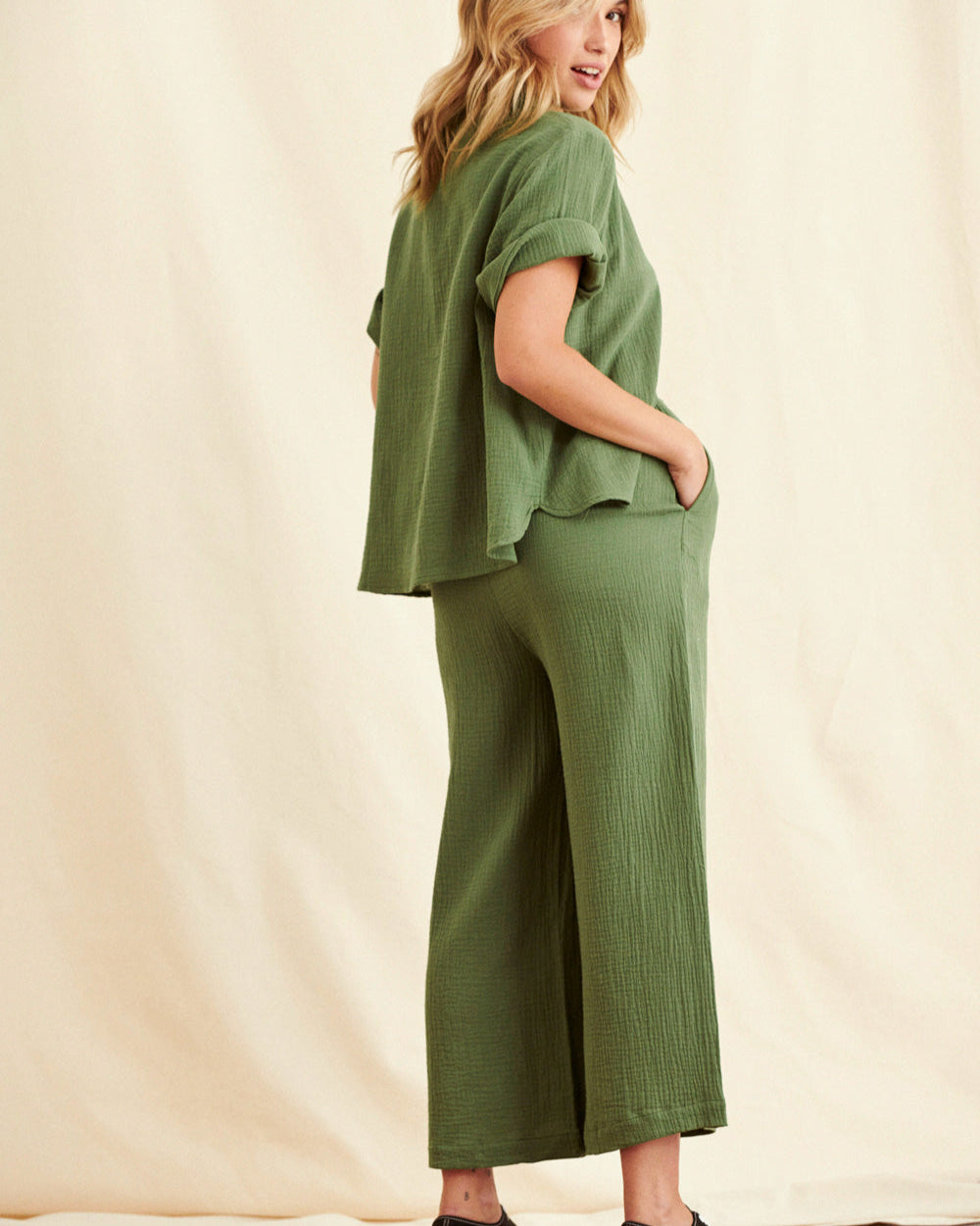 Pantalon Poppi vert