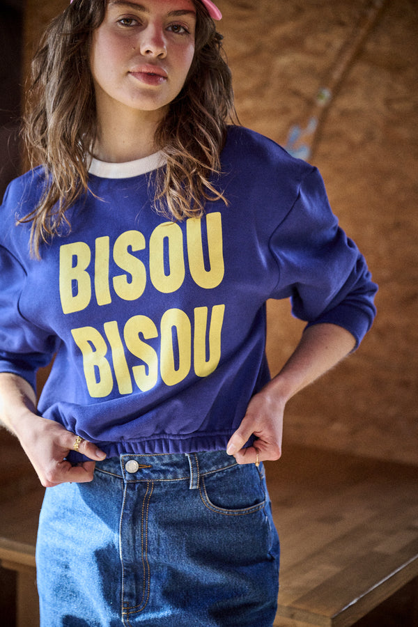 Sweat Nola bleu Bisou