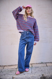 Pull Maelys rayures multicolores