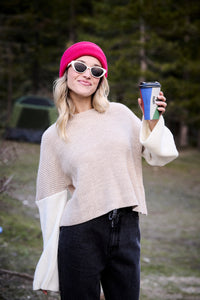 Pull Mamma beige & écru