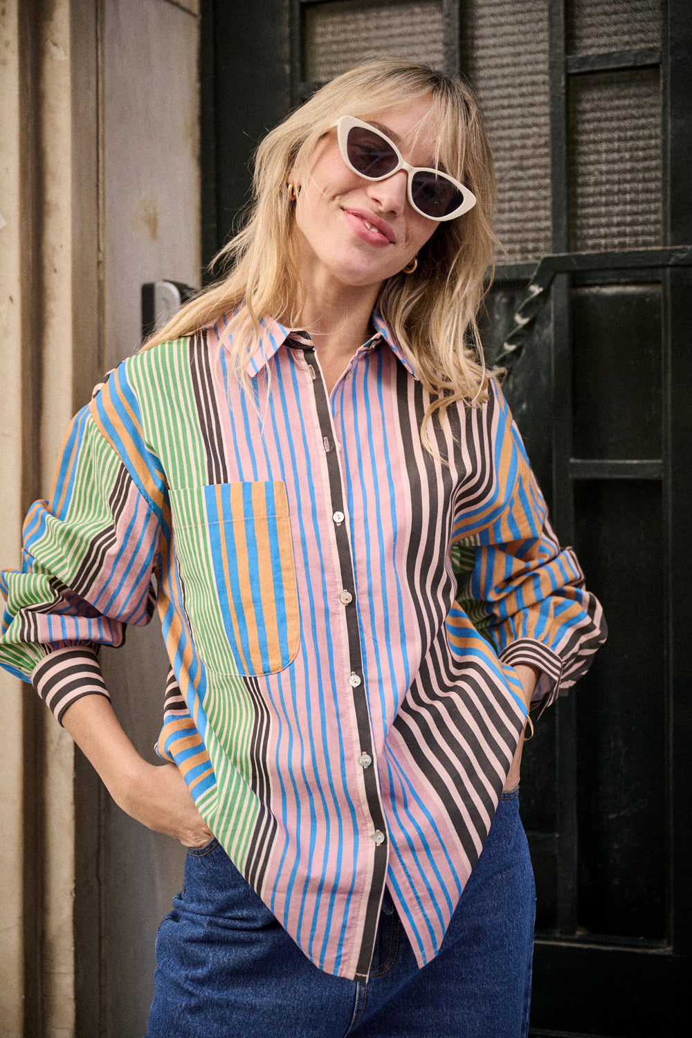 Chemise Calanque rayures colorées