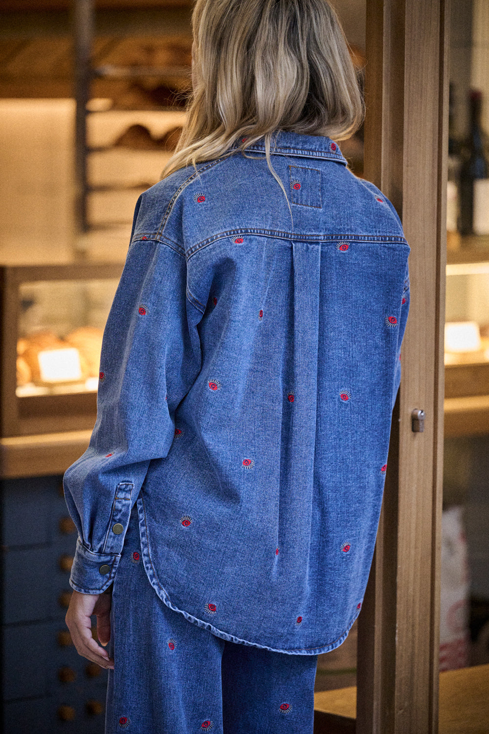 Veste Vlodia en jean brodé