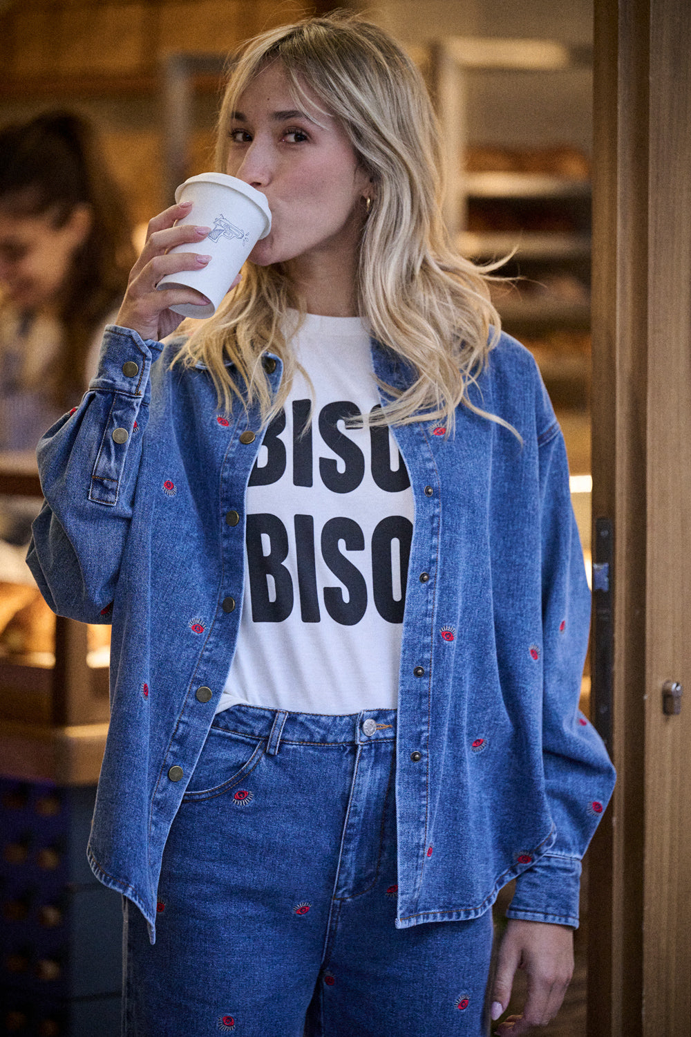 Veste Vlodia en jean brodé