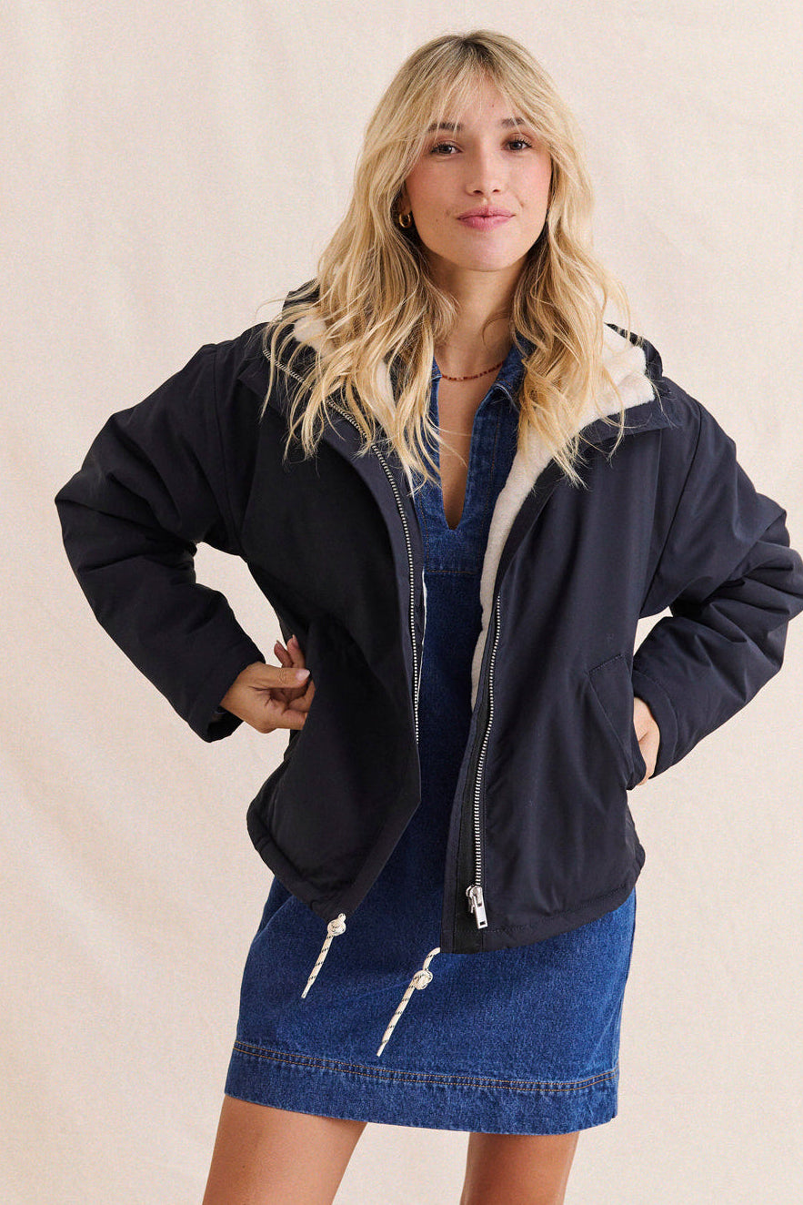 Parka Guzmania bleu marine