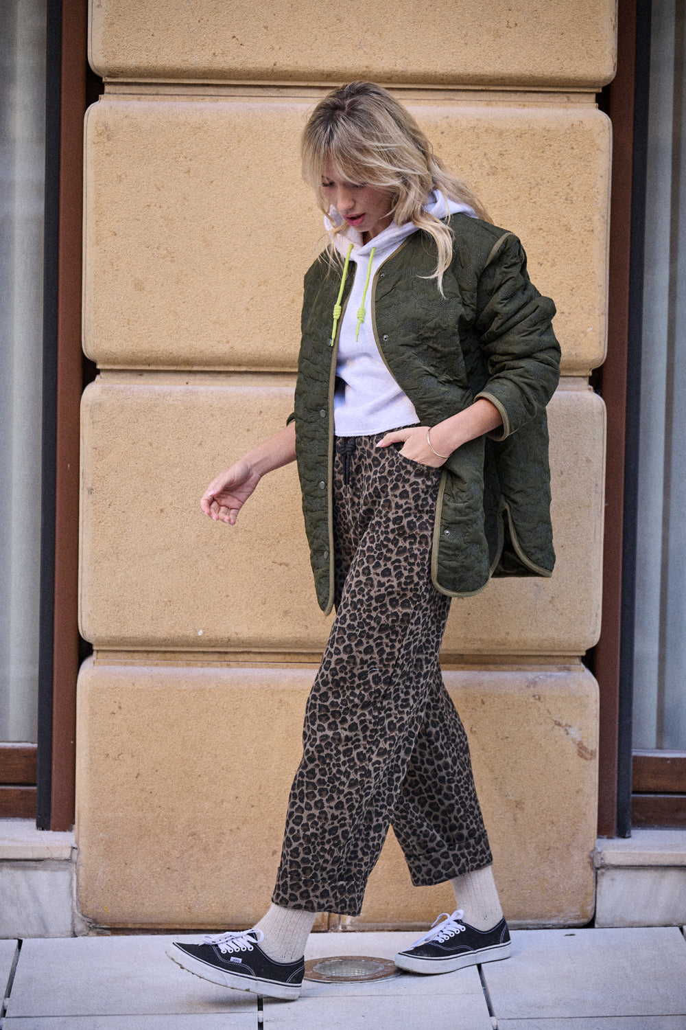 Pantalon Primo • Léopard carbone