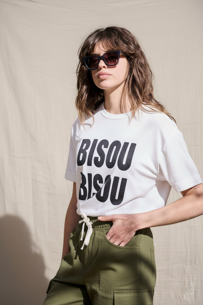 T-shirt Trey Bisou noir