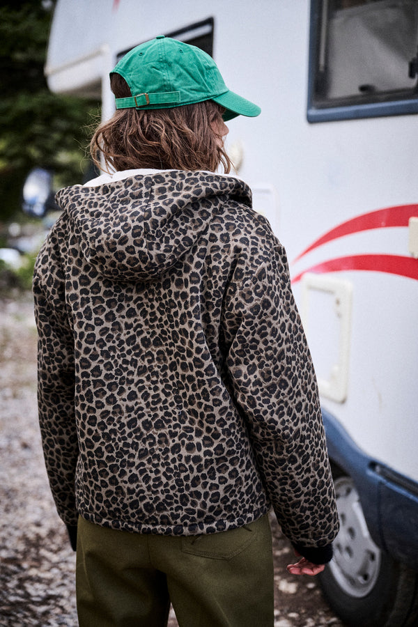 Parka Guzmania • Léopard carbone