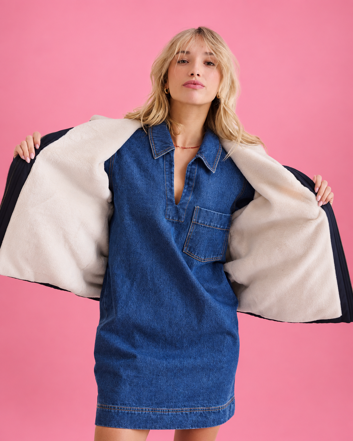 Parka Guzmania bleu marine