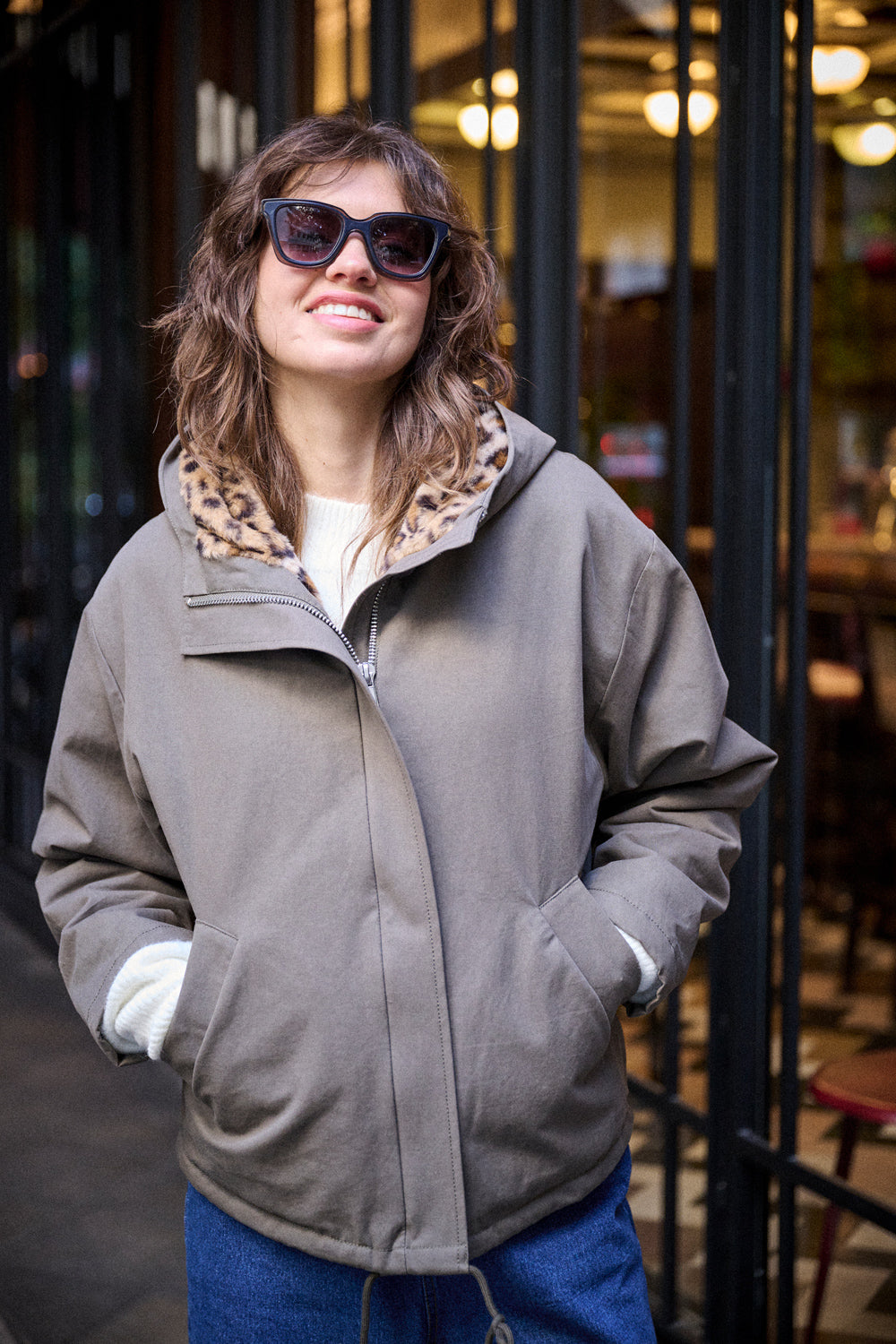 Parka Guzmania en coton kaki