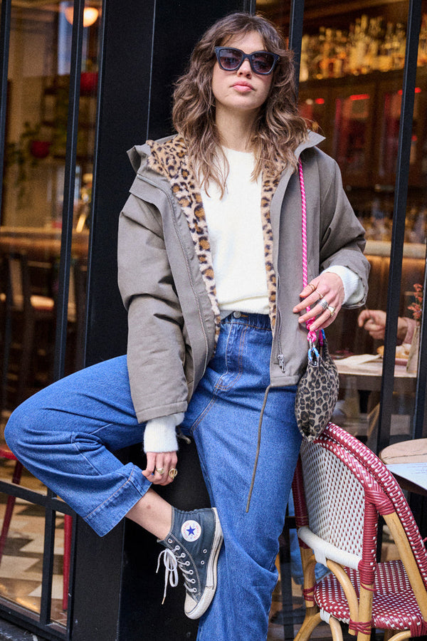 Parka Guzmania en coton kaki