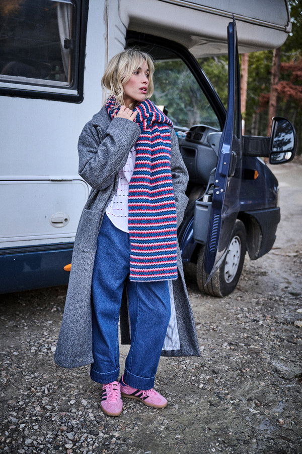 Écharpe Alysse rayures multicolores