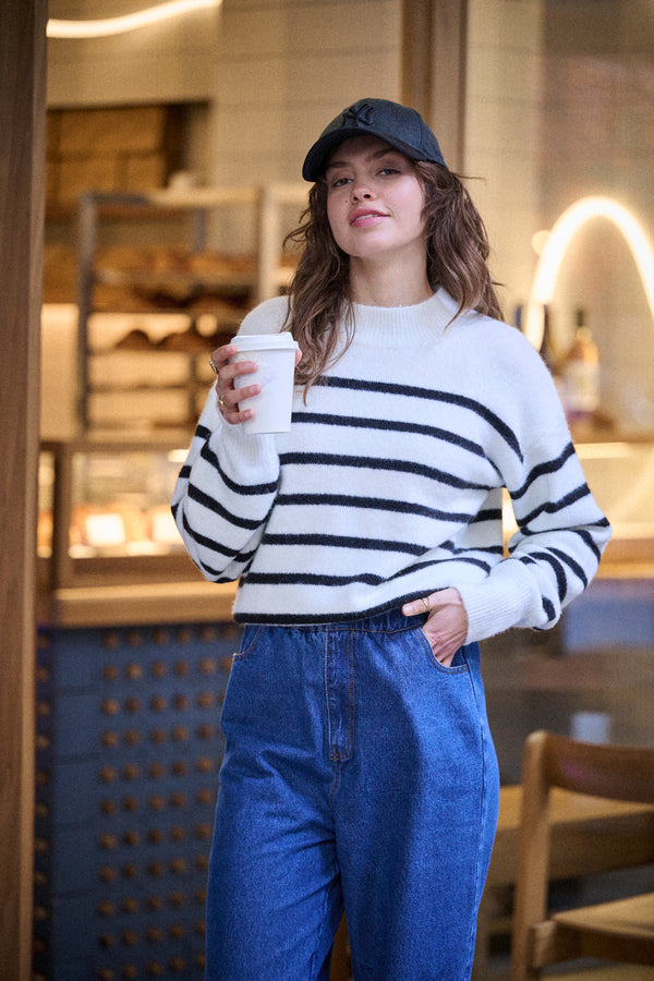 Pull Marlowe rayures noires