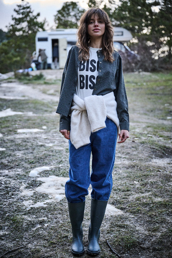 Blouse Binta vichy gris
