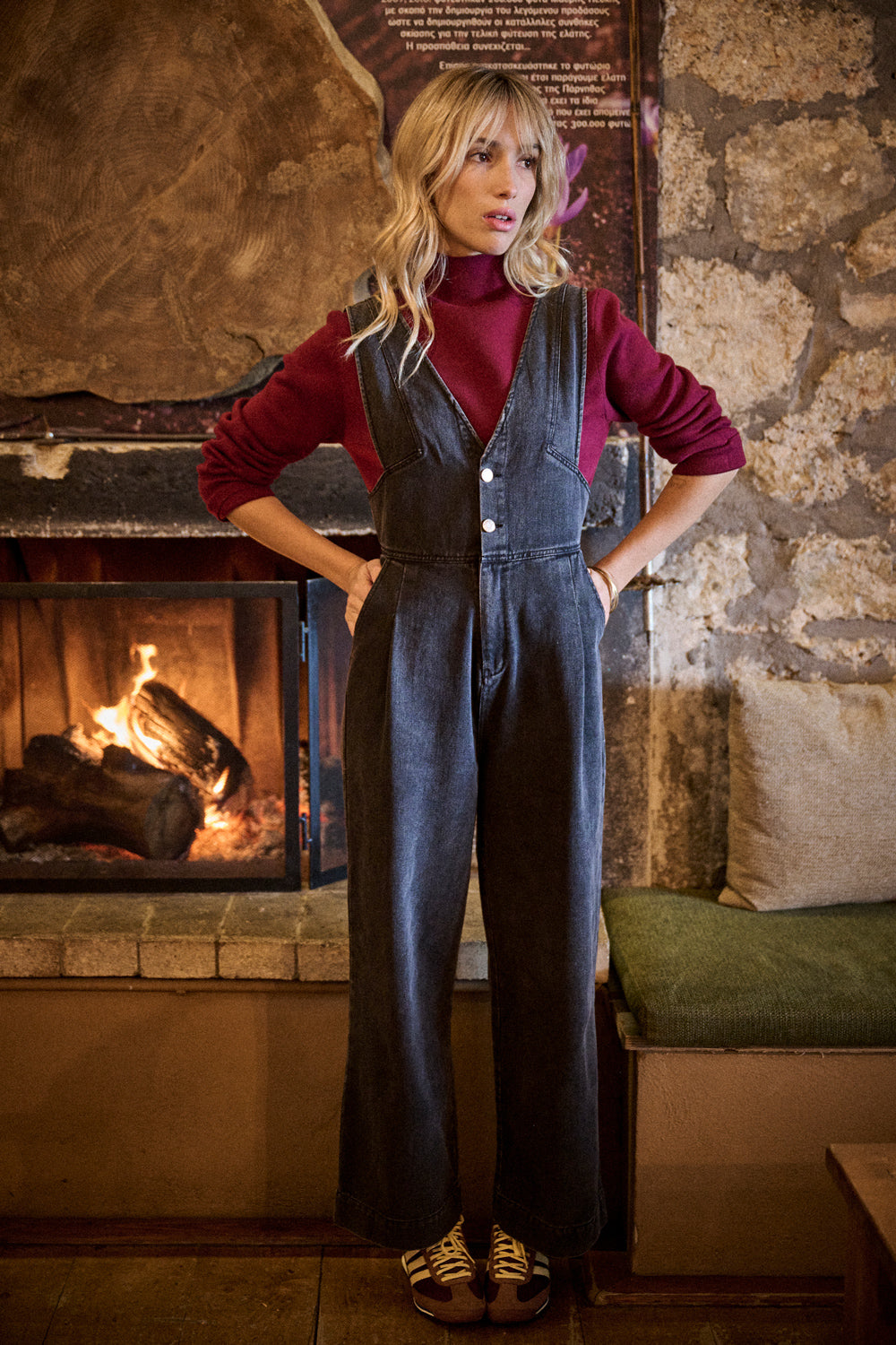 Combinaison Oceane en jean noir