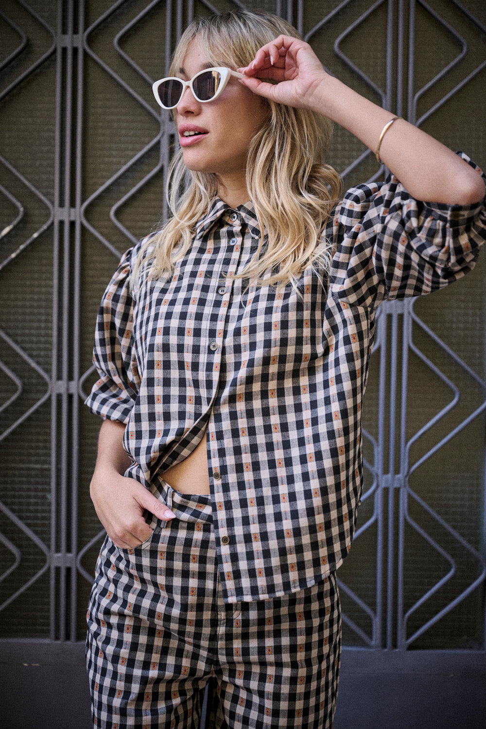 Chemise Catane vichy brodé