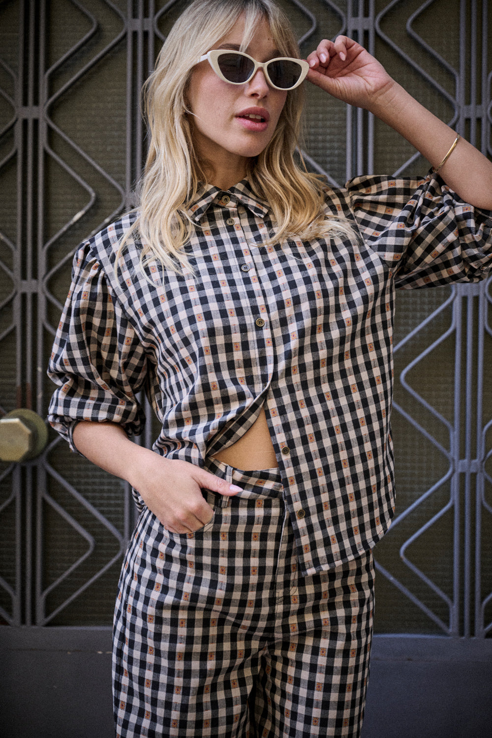 Ensemble Eliott vichy brodé