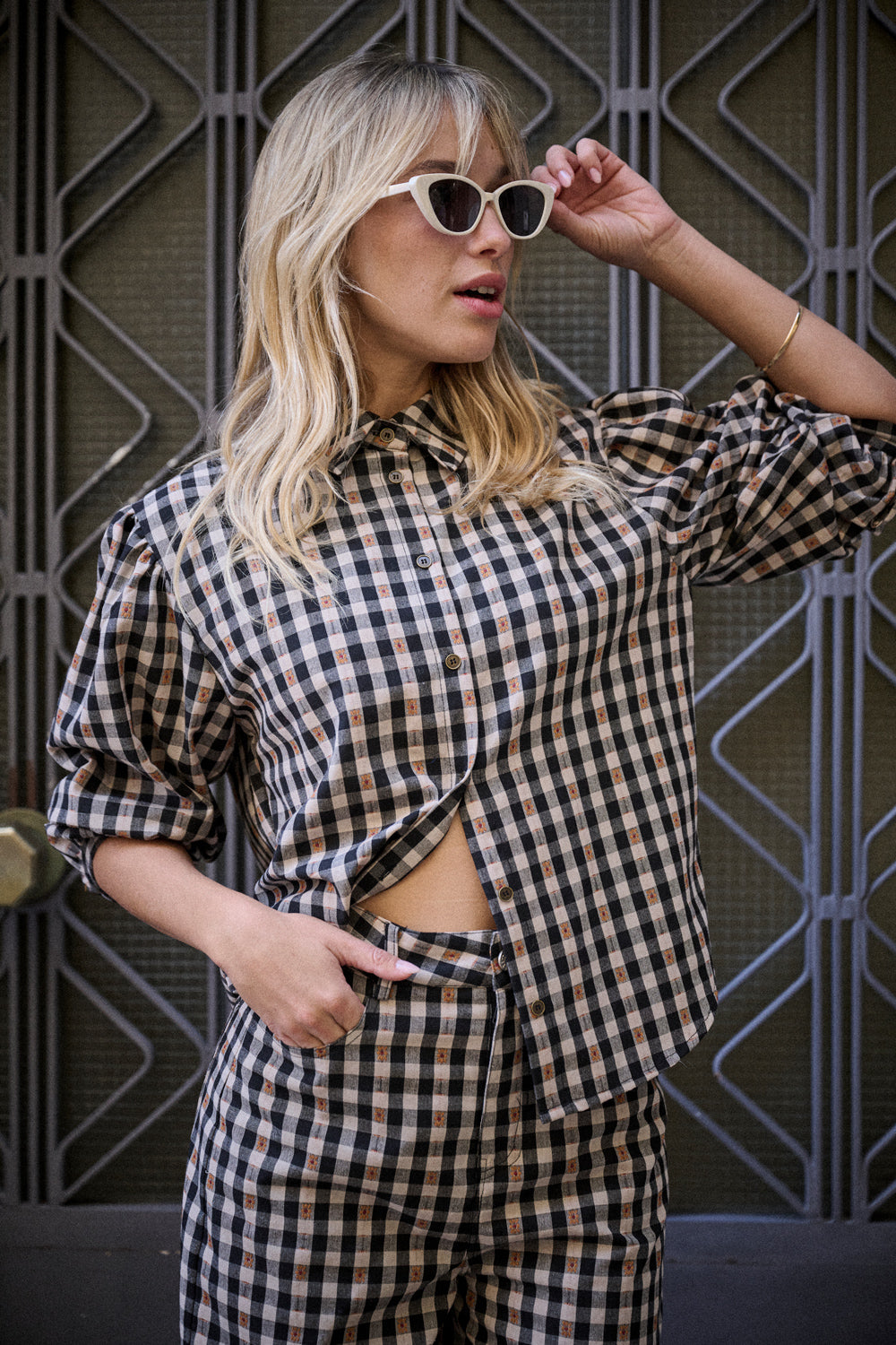 Chemise Catane vichy brodé