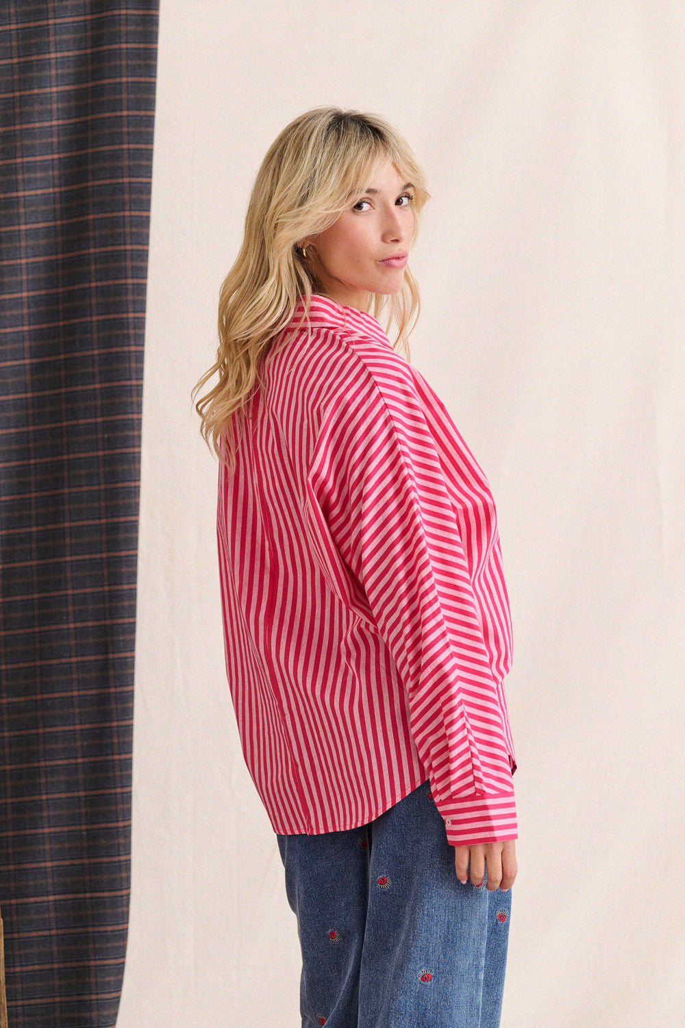 Chemise Contis rayures roses
