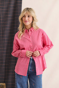 Chemise Contis rayures roses